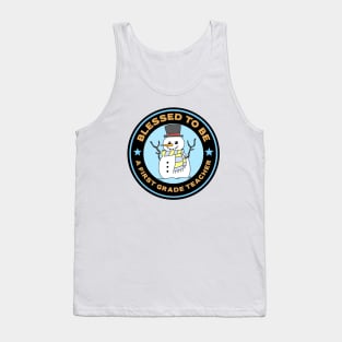 Blessed To Be A First Grade Teacher Winter Tank Top